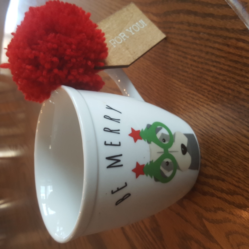 'Be Merry' NWOT Collins Fresh + Original Ceramic Coffee Tea Mug, 18 oz.